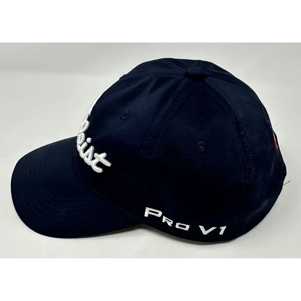 Titleist Youth Golf Hat Navy Blue Adjustable Performance Cap FootJoy Pro V1 Logo